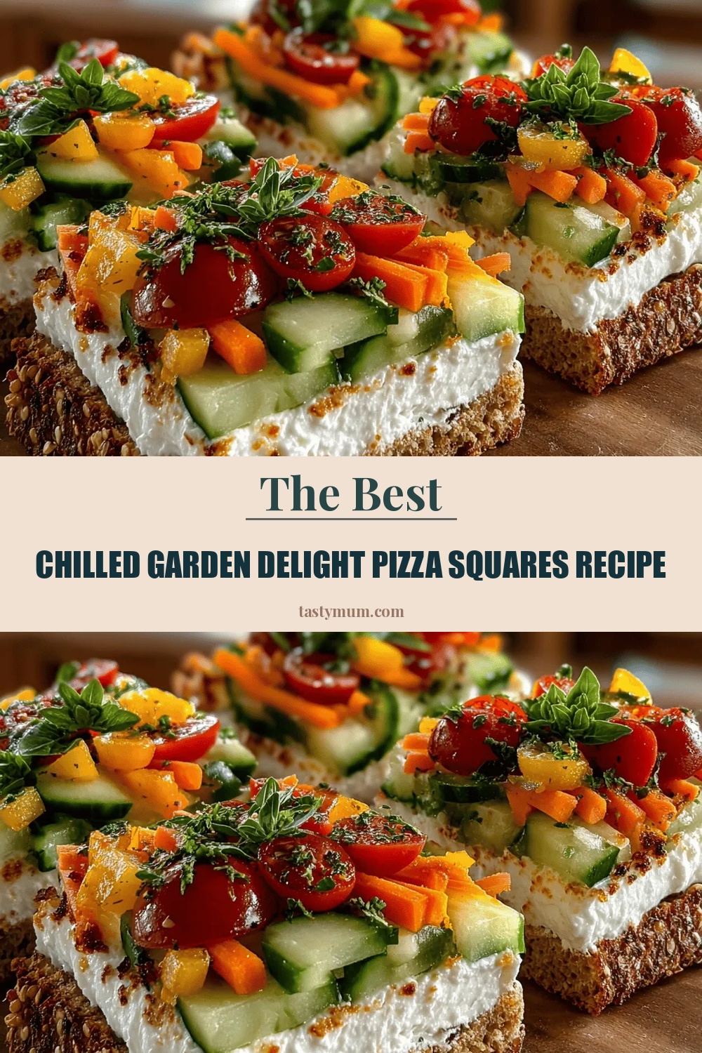 Chilled Garden Delight Pizza Squares Recipe