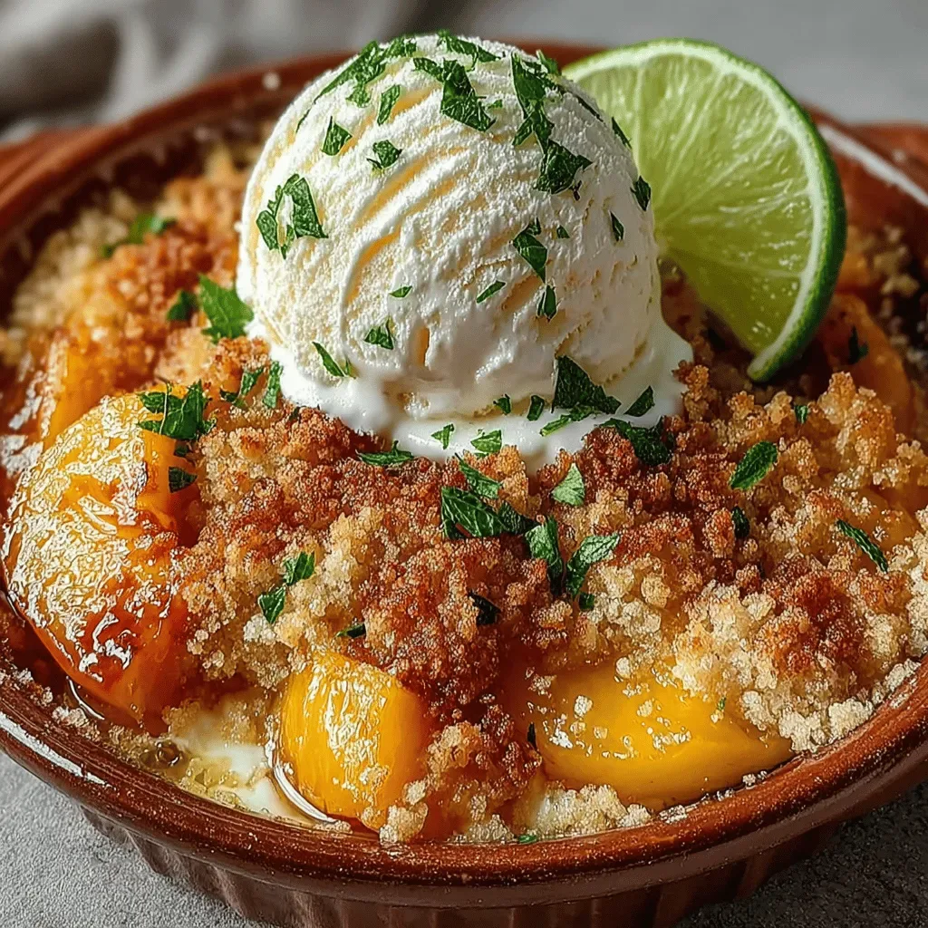 Zesty Spicy Lime Peach Cobbler Recipe