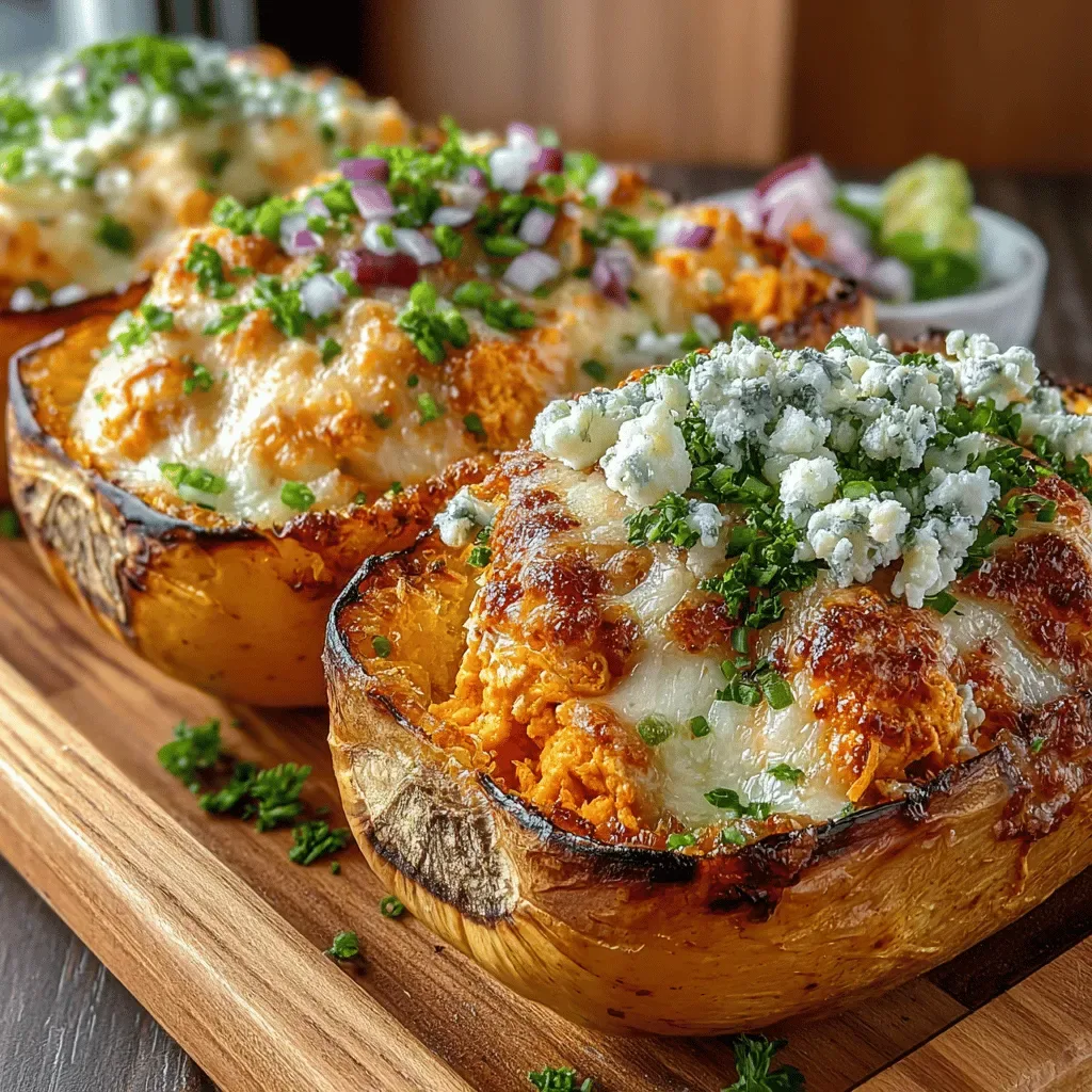 Buffalo Chicken Stuffed Spaghetti Squash: A Flavorful and Healthy Dish