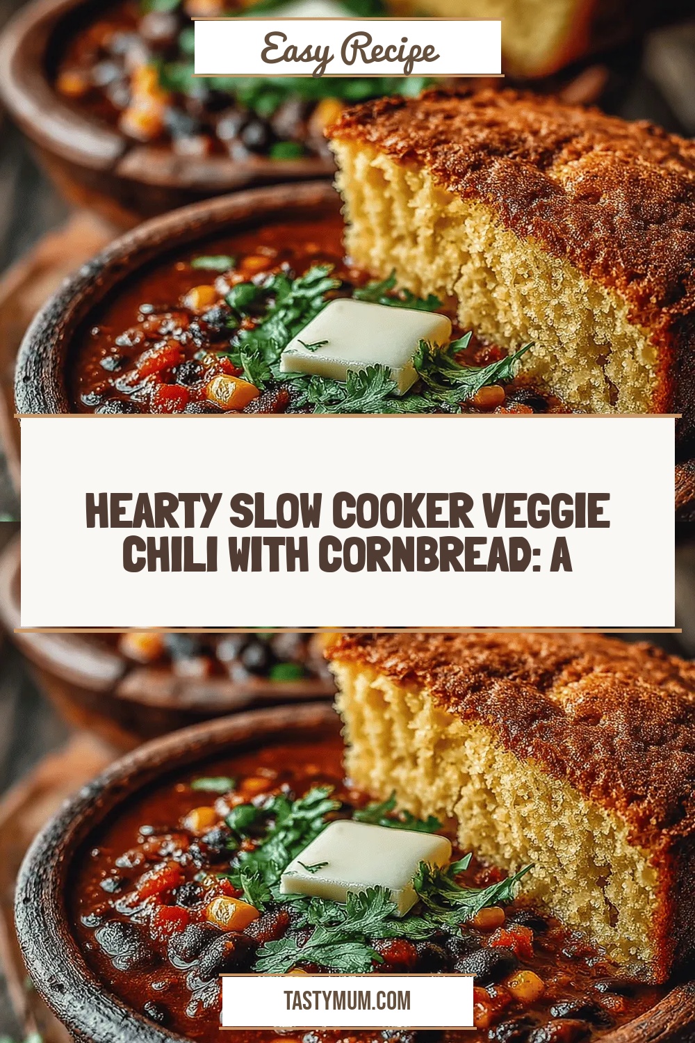 Hearty Slow Cooker Veggie Chili with Cornbread: A Comforting Meal
