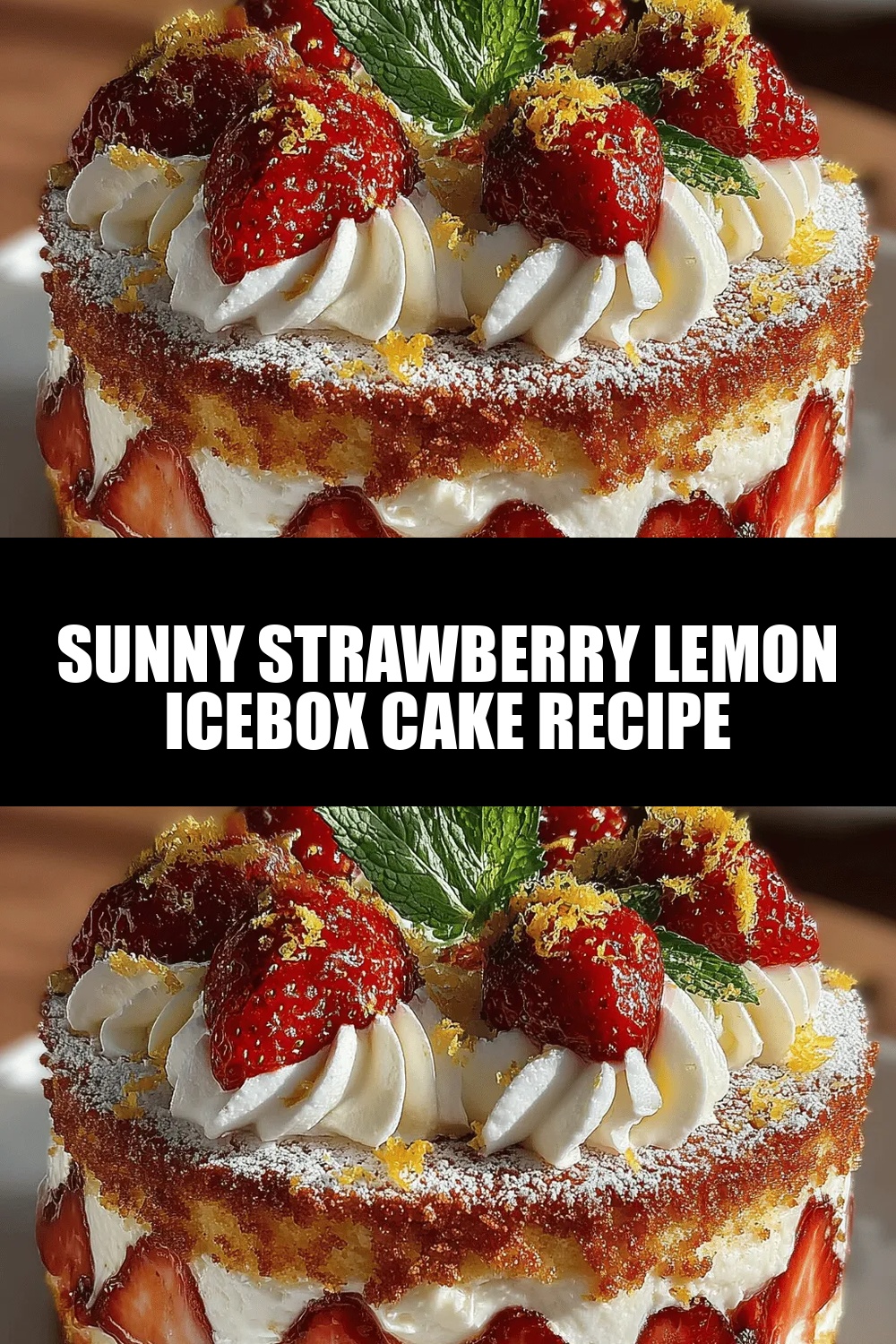 Sunny Strawberry Lemon Icebox Cake Recipe