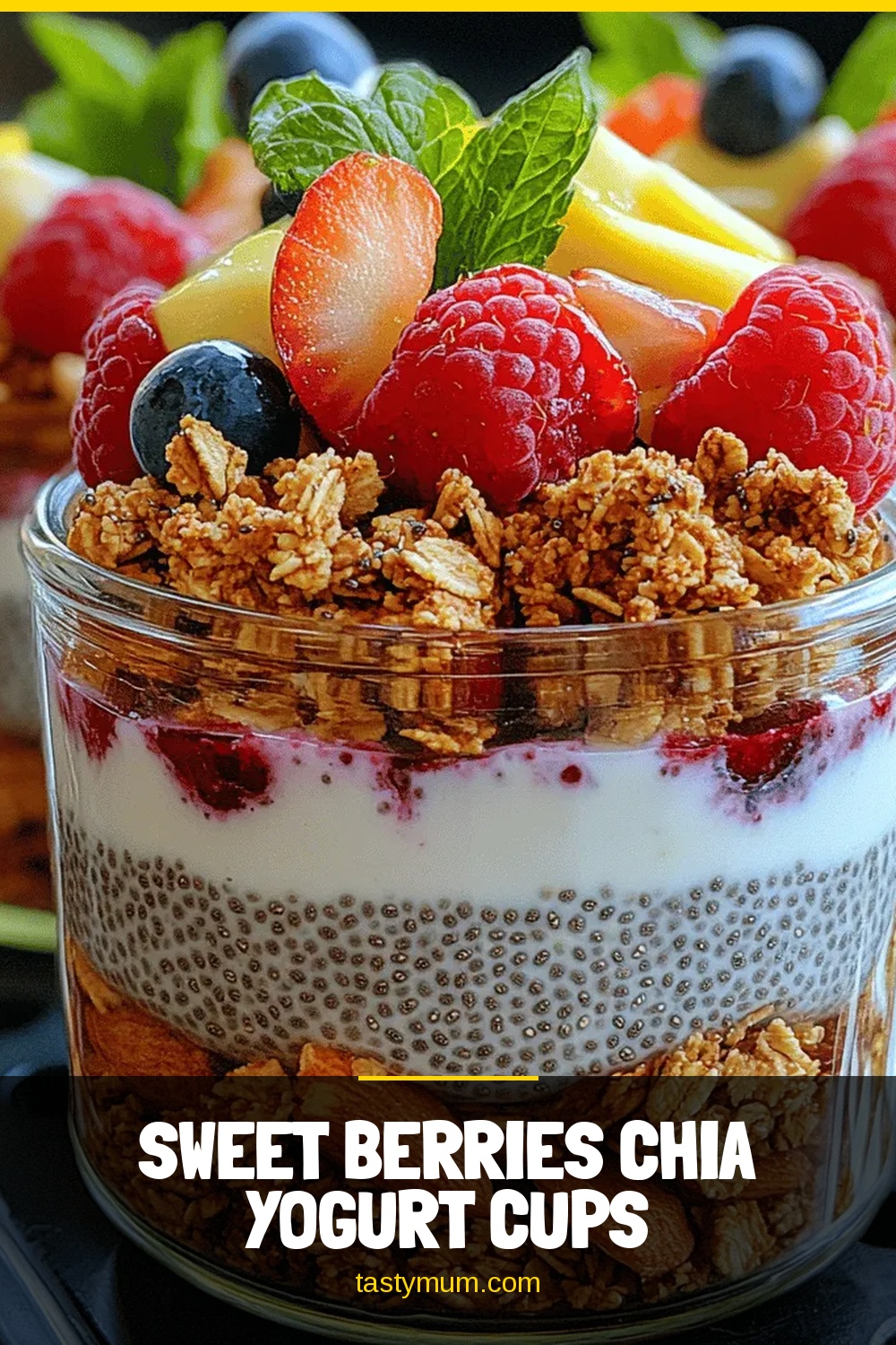 Sweet Berries Chia Yogurt Cups
