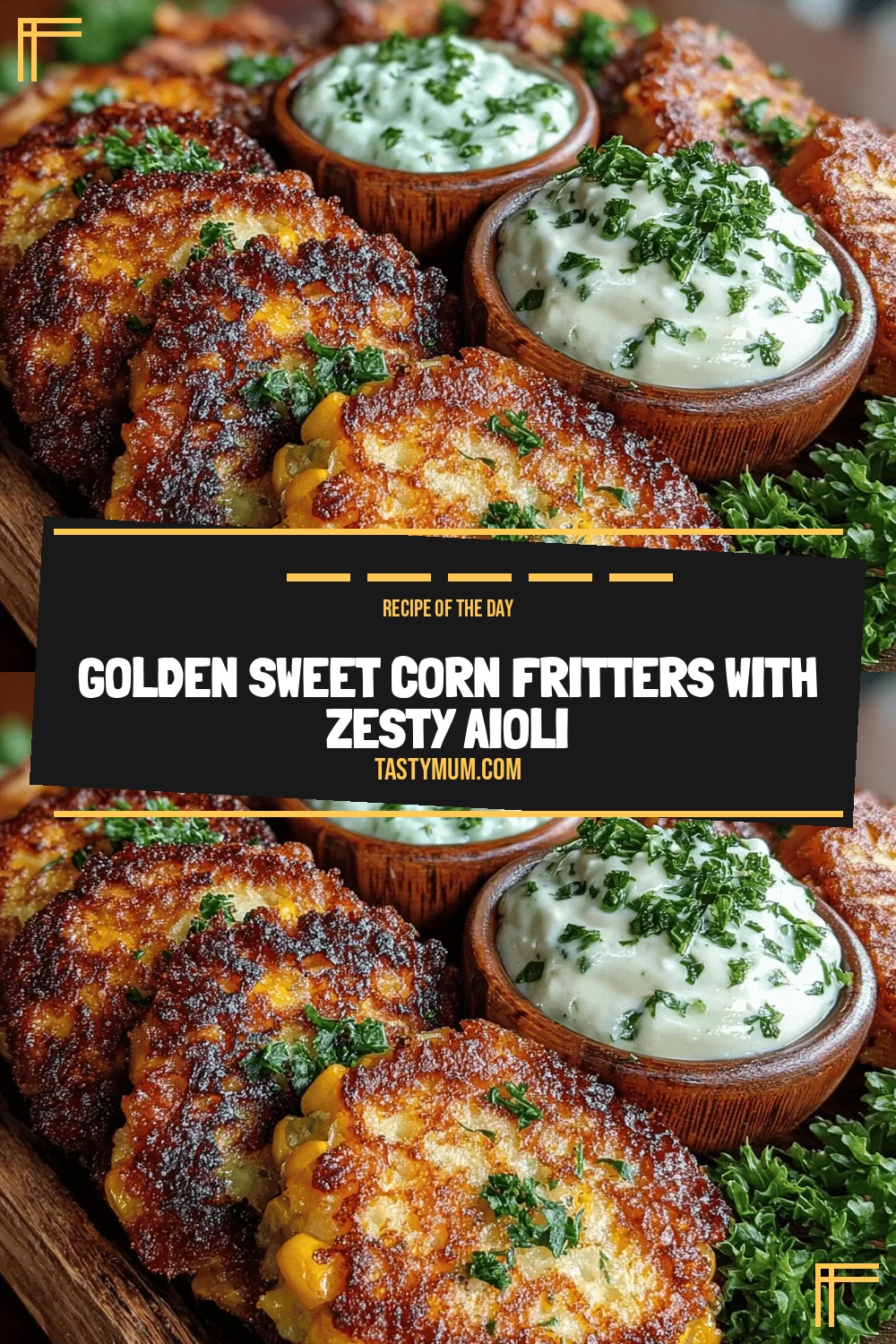 Golden Sweet Corn Fritters with Zesty Aioli