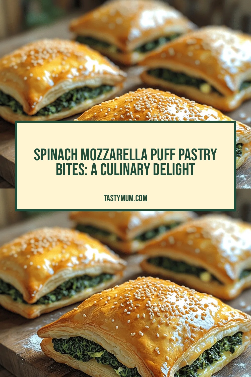 Spinach Mozzarella Puff Pastry Bites: A Culinary Delight