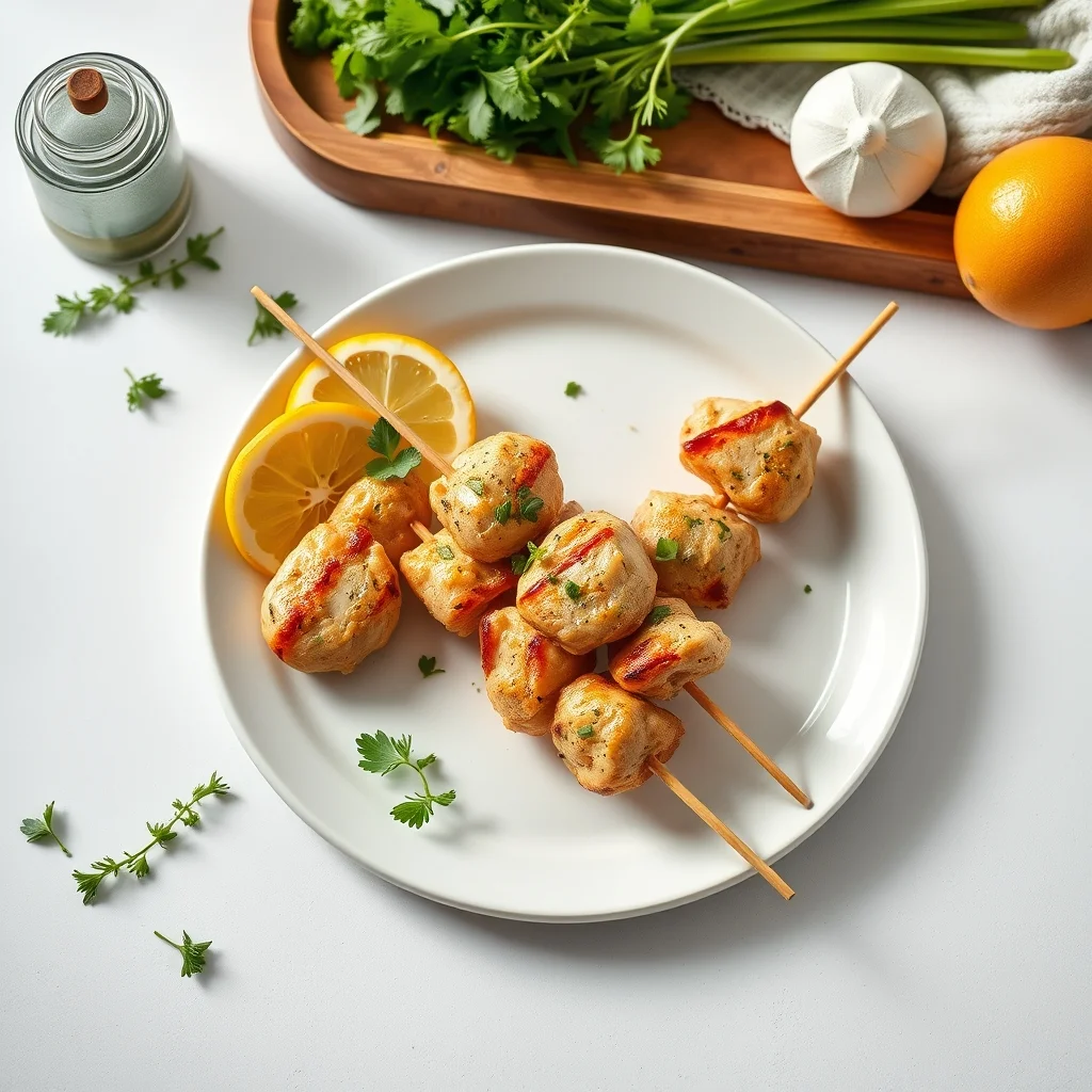 Zesty Garlic Lemon Chicken Skewers