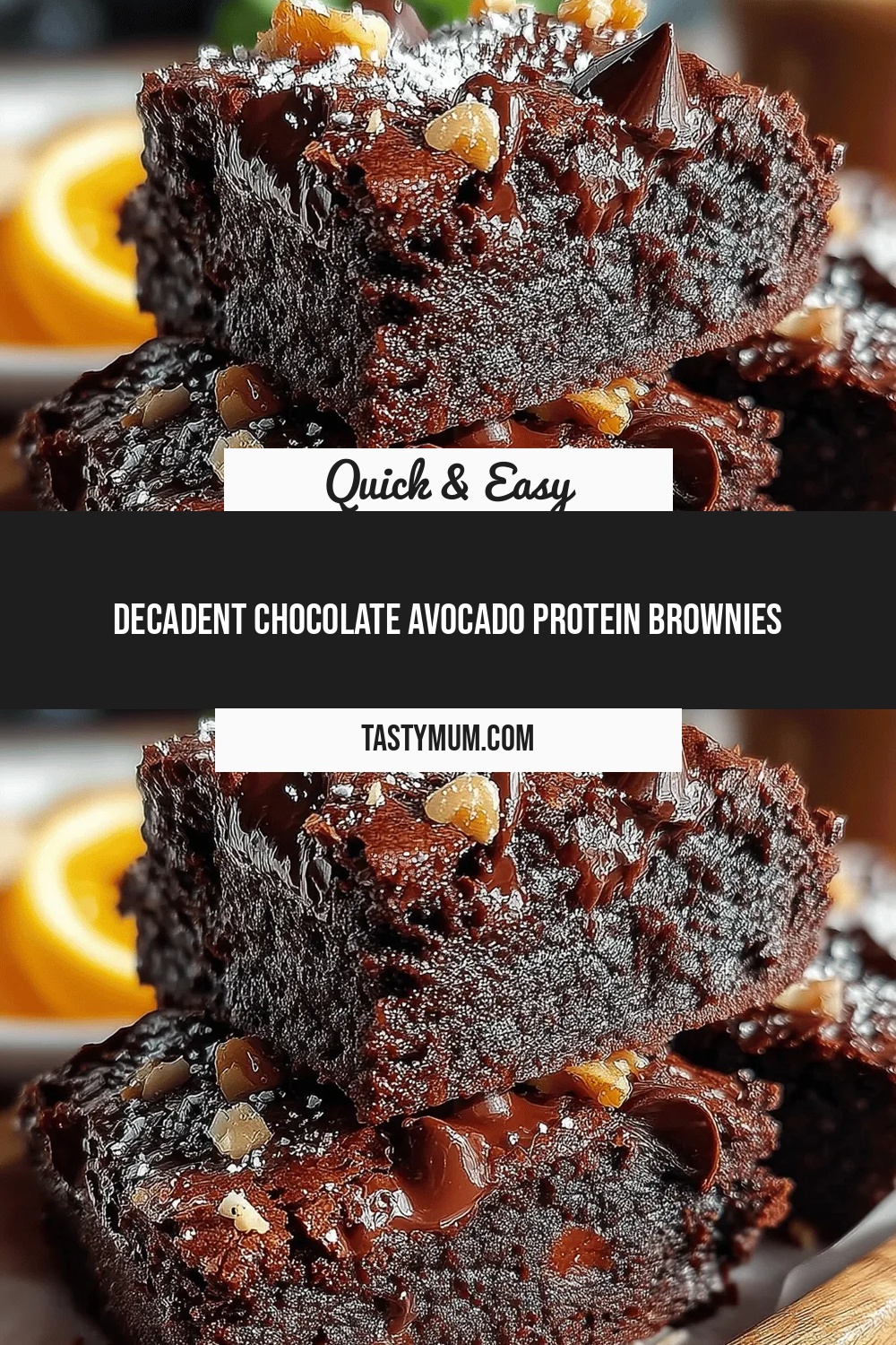 Decadent Chocolate Avocado Protein Brownies