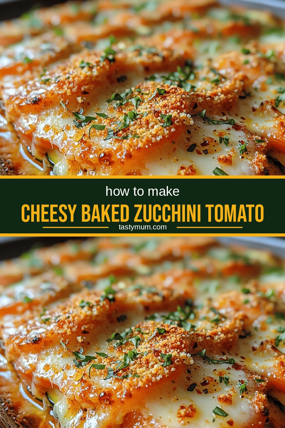 Cheesy Baked Zucchini Tomato Gratin