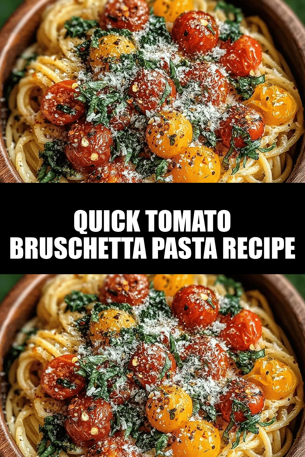 Quick Tomato Bruschetta Pasta Recipe