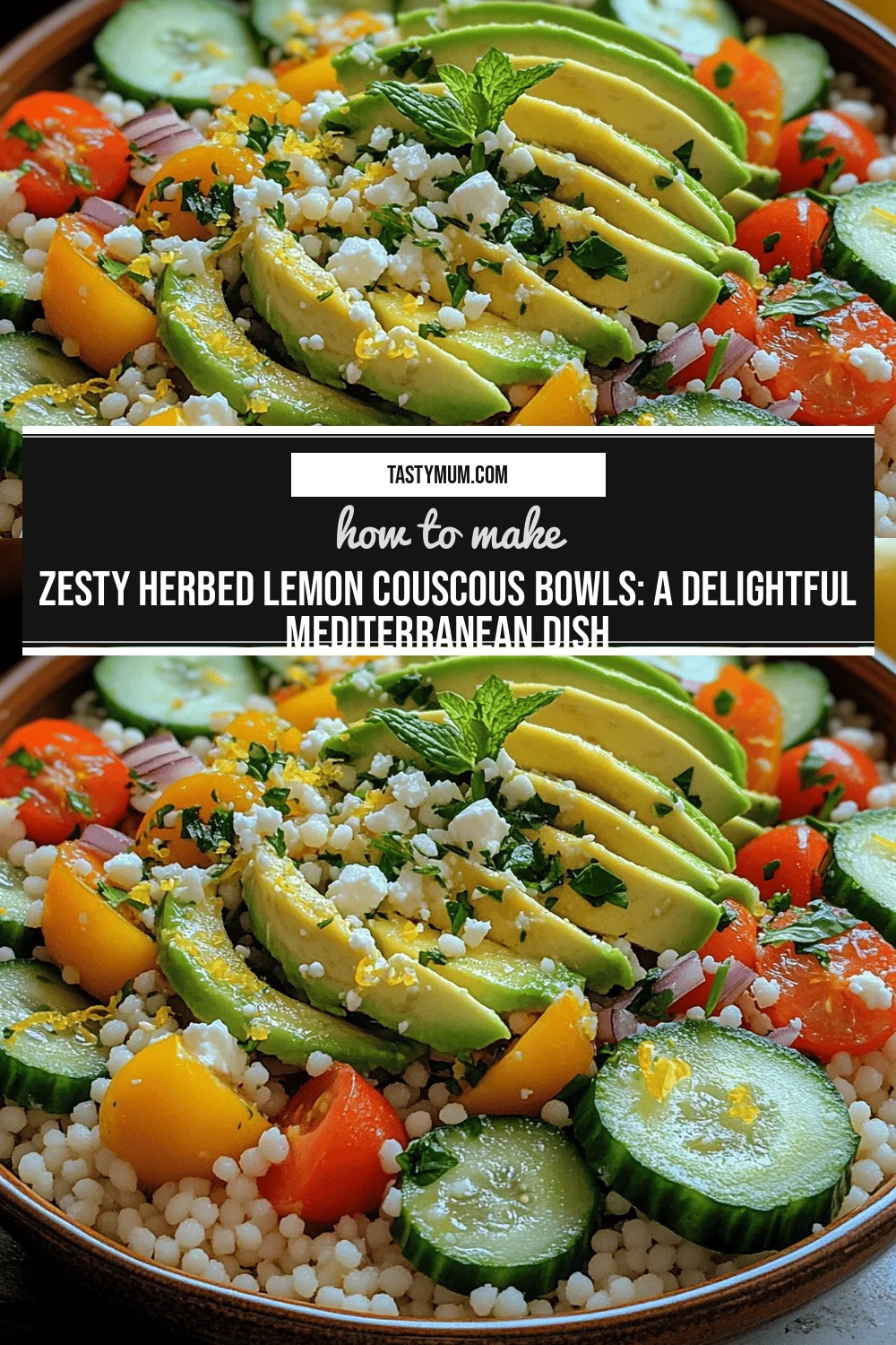 Zesty Herbed Lemon Couscous Bowls: A Delightful Mediterranean Dish