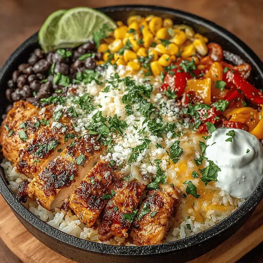 Zesty Baked Chicken Fajita Bowls
