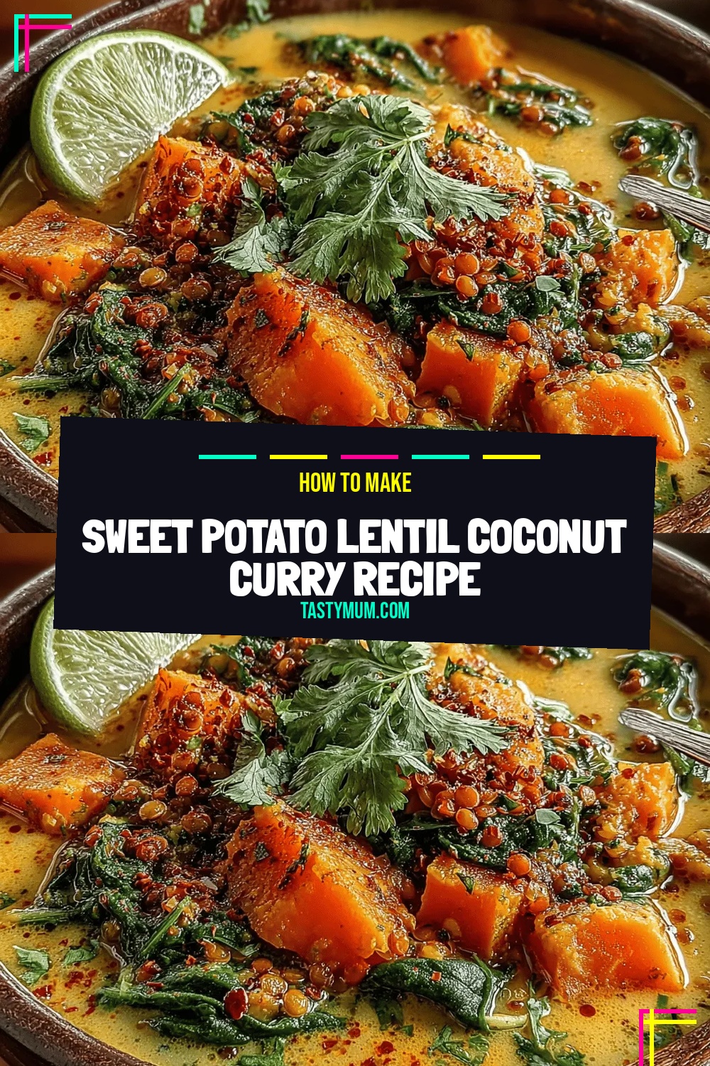 Sweet Potato Lentil Coconut Curry Recipe