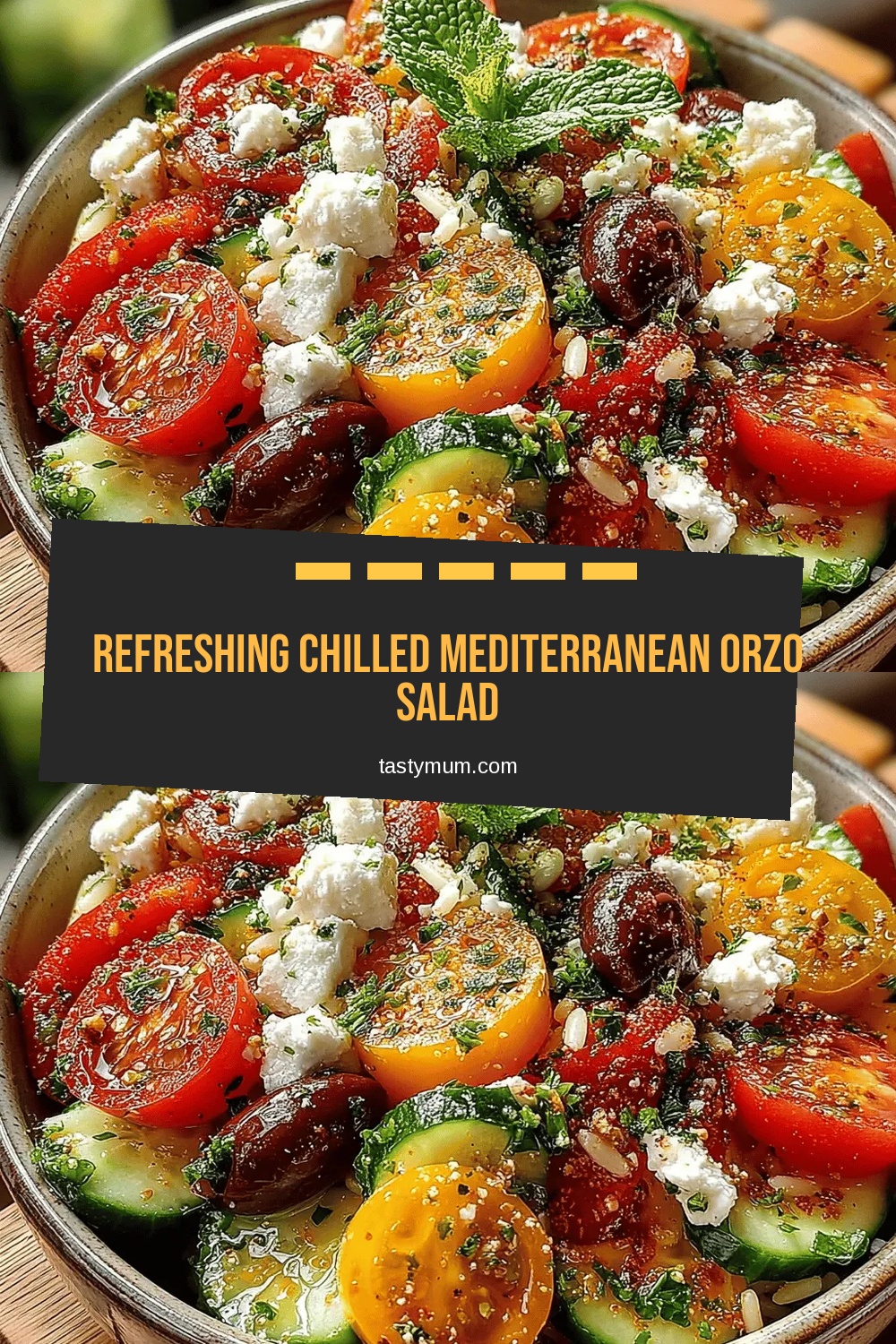 Refreshing Chilled Mediterranean Orzo Salad