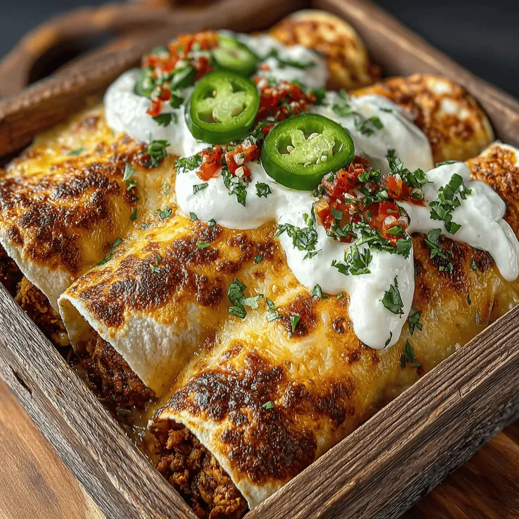 Cheesy Sour Cream Chicken Enchiladas Recipe