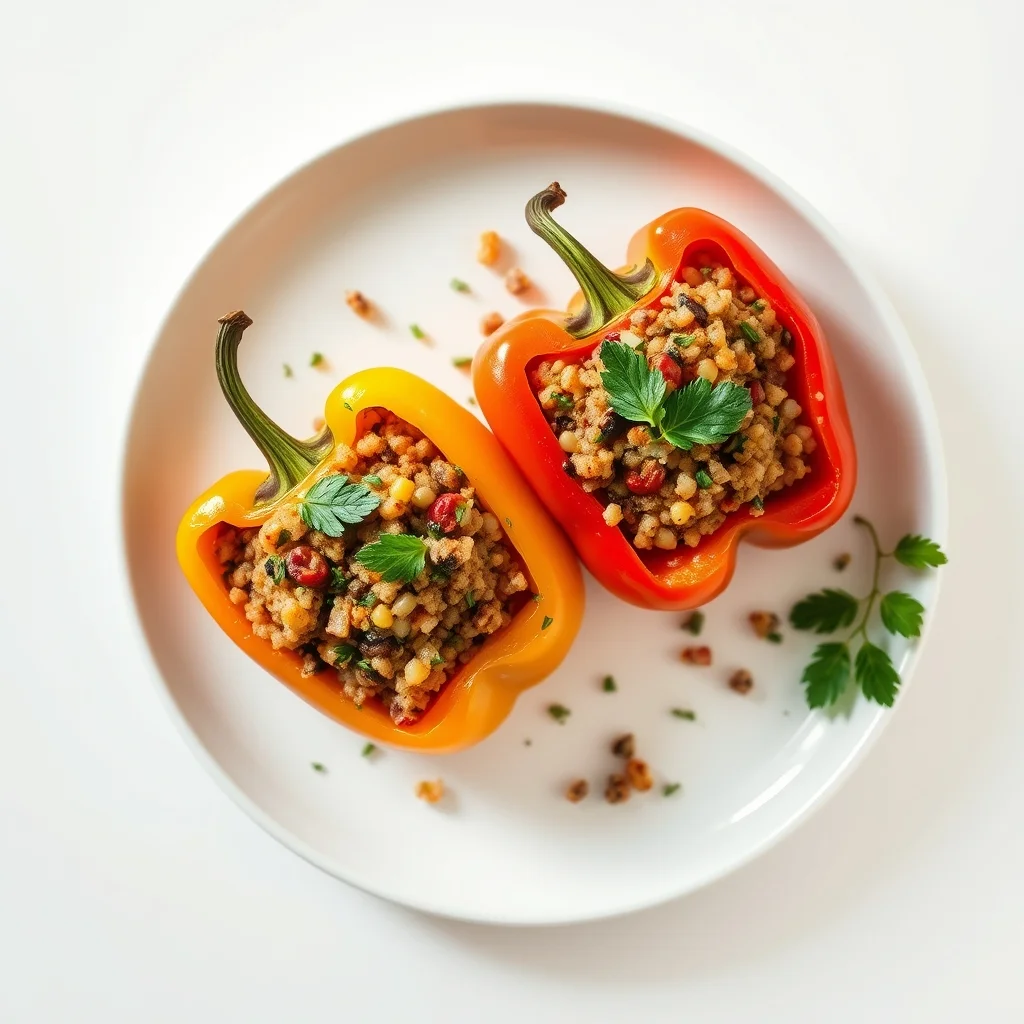 Colorful Quinoa & Veggie Stuffed Peppers