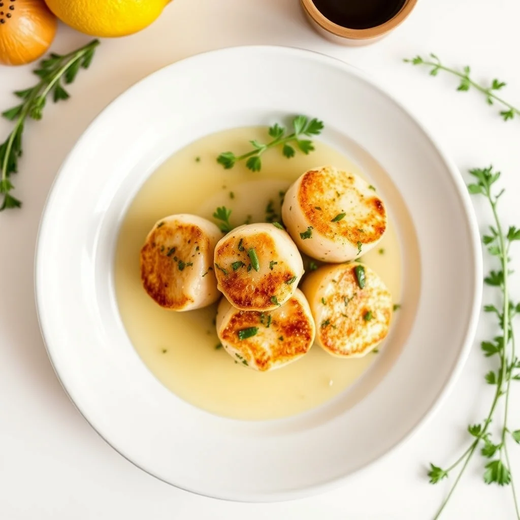 Quick Skillet Lemon Herb Scallops