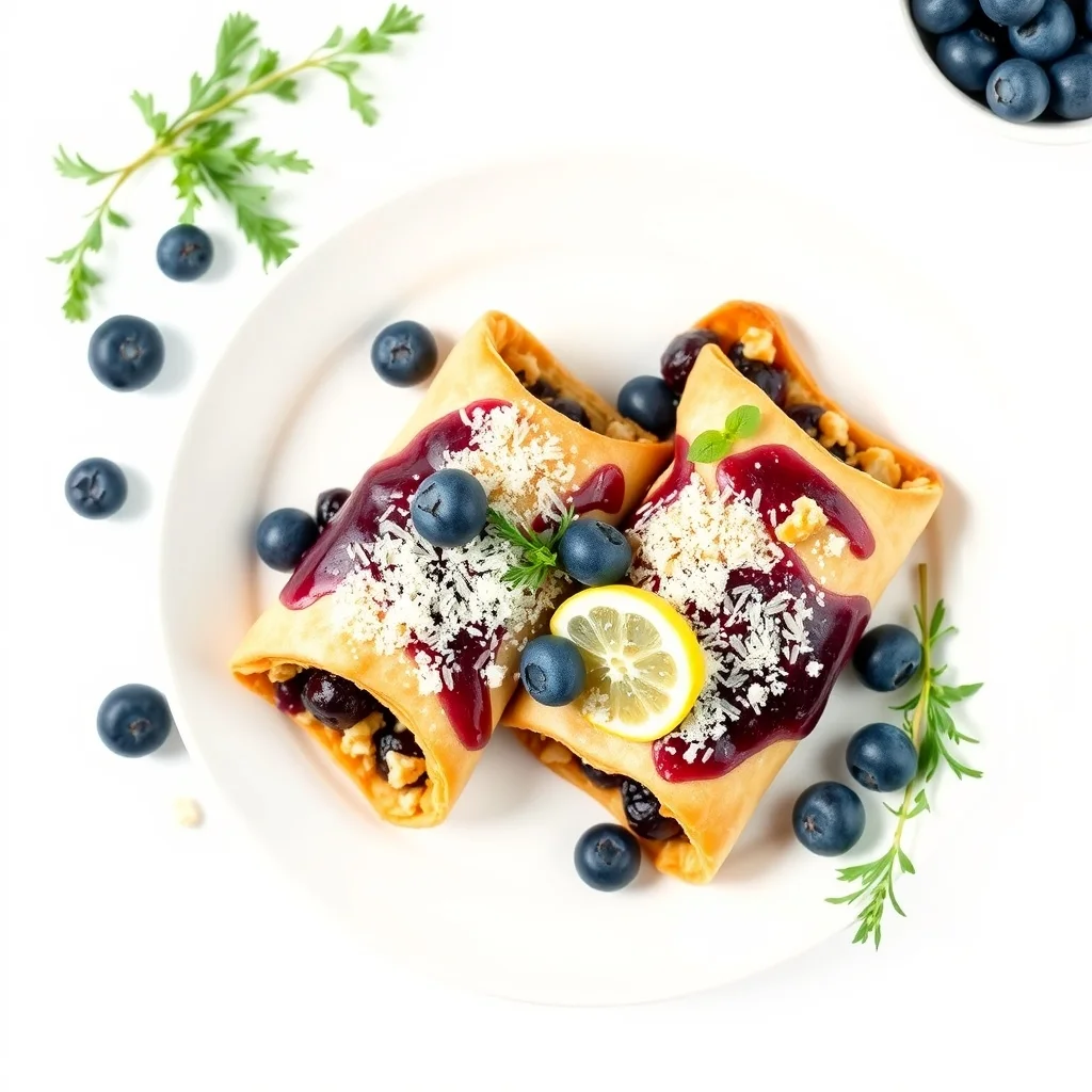 Air Fryer Blueberry and Lemon Nutty Strudels