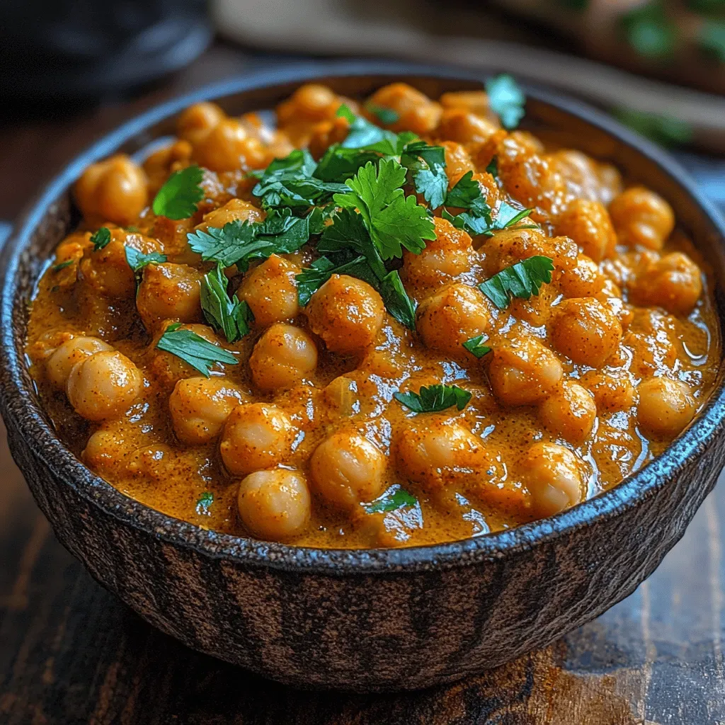 Creamy Tikka Masala Chickpeas Recipe