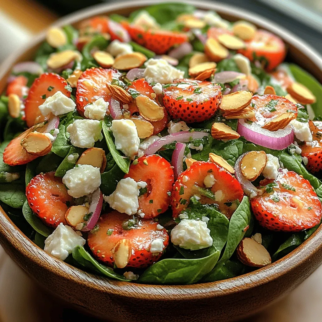 Sweet Spring Bliss: Fresh Strawberry Spinach Salad