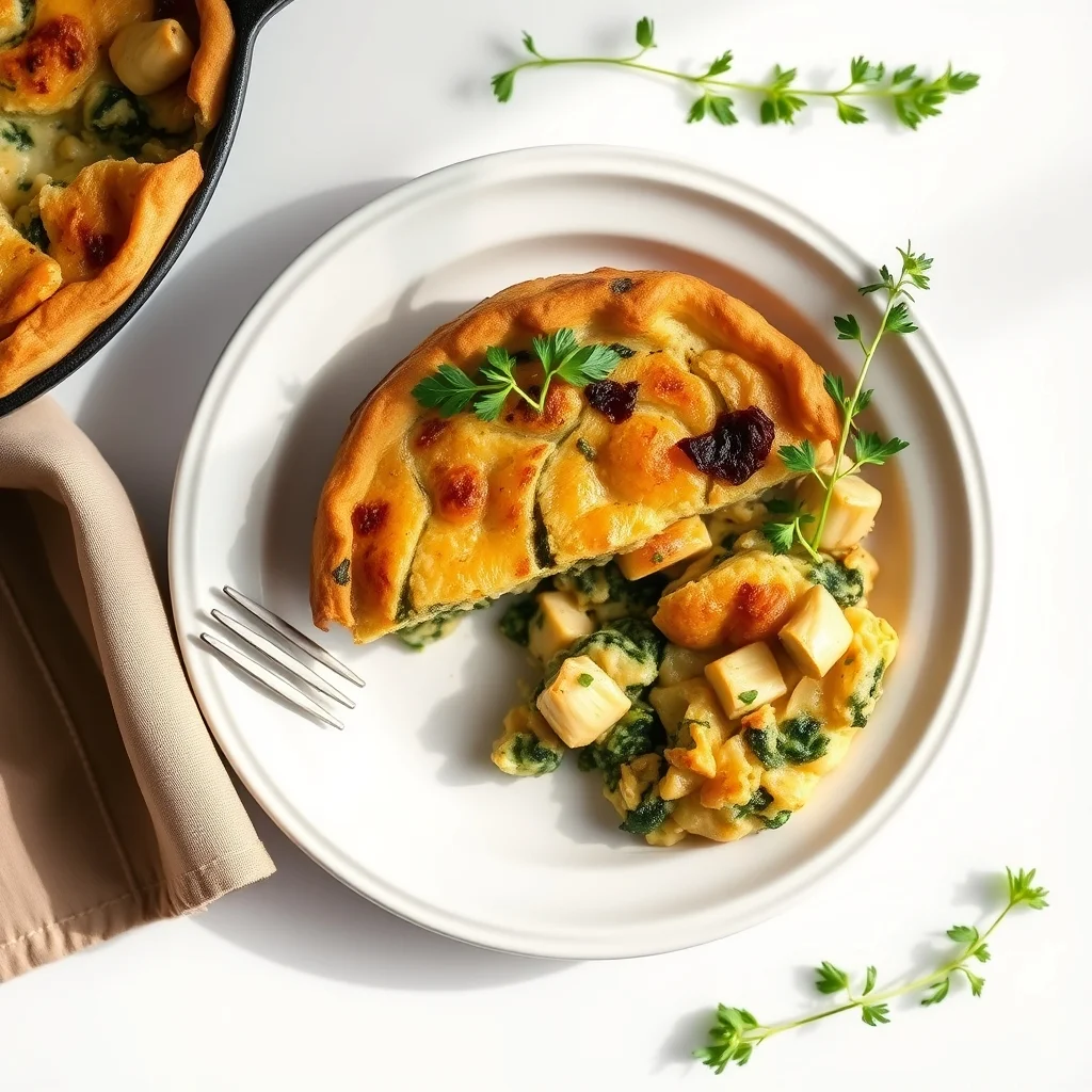 Quick Artichoke and Spinach Skillet Pie