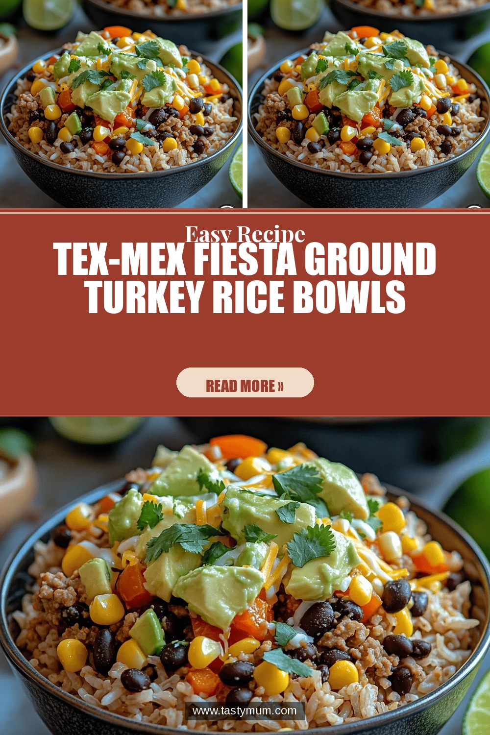 Tex-Mex Fiesta Ground Turkey Rice Bowls