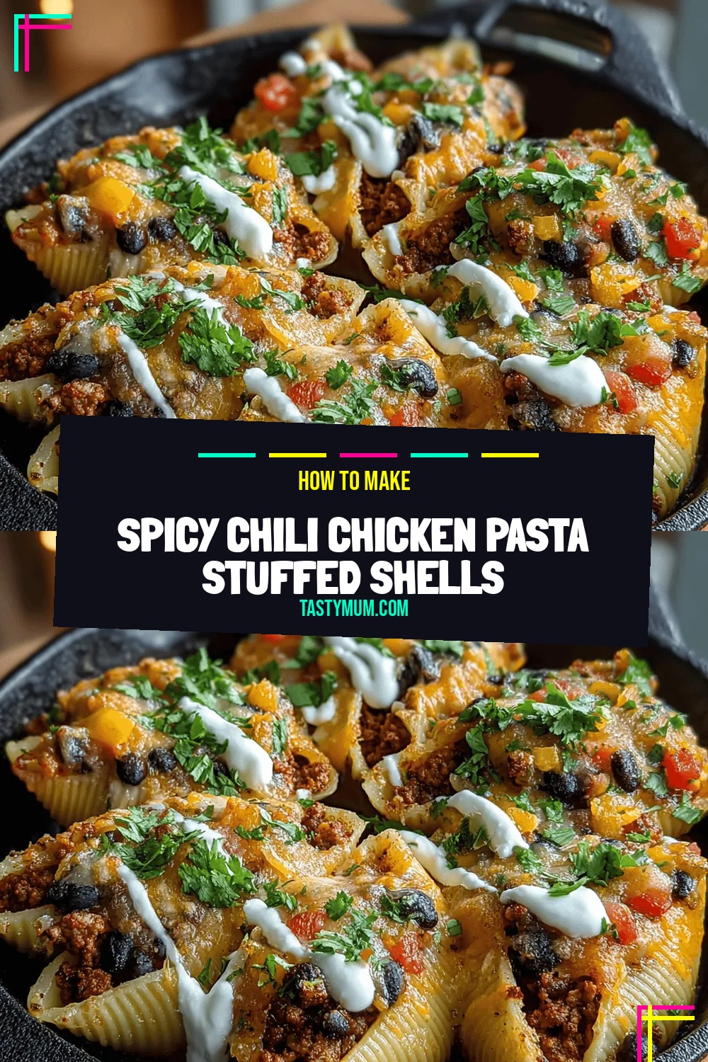 Spicy Chili Chicken Pasta Stuffed Shells