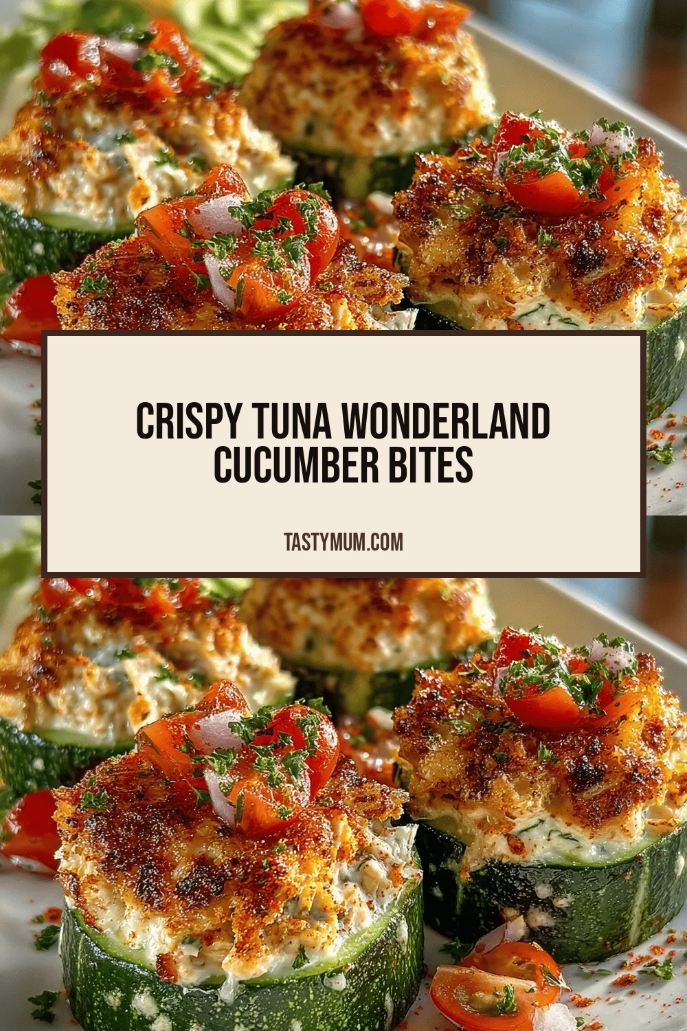 Crispy Tuna Wonderland Cucumber Bites