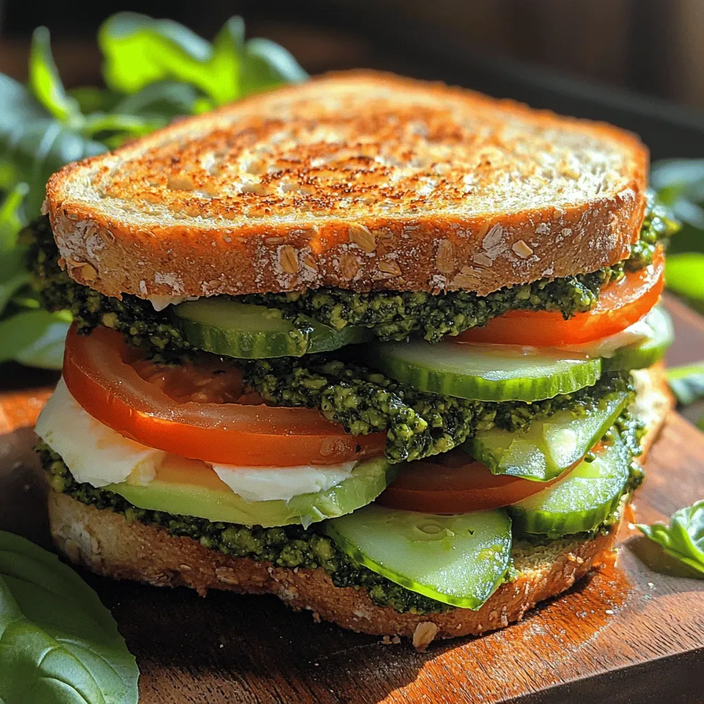 Delight in Fresh Flavors with Garden Glow Pesto Sandwiches