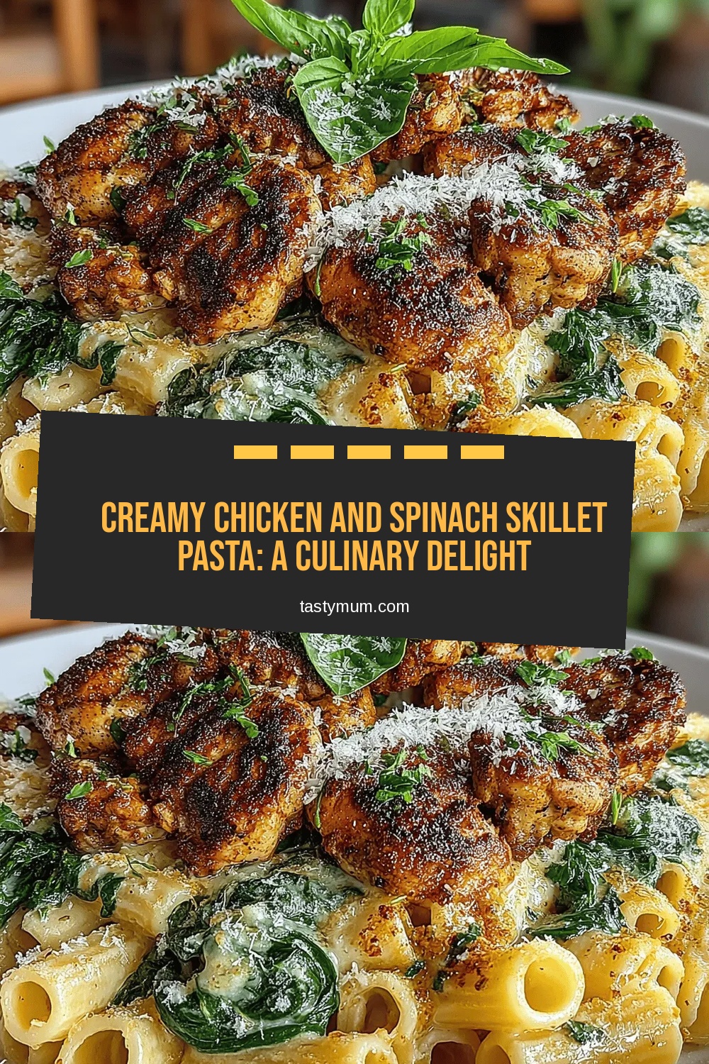 Creamy Chicken and Spinach Skillet Pasta: A Culinary Delight