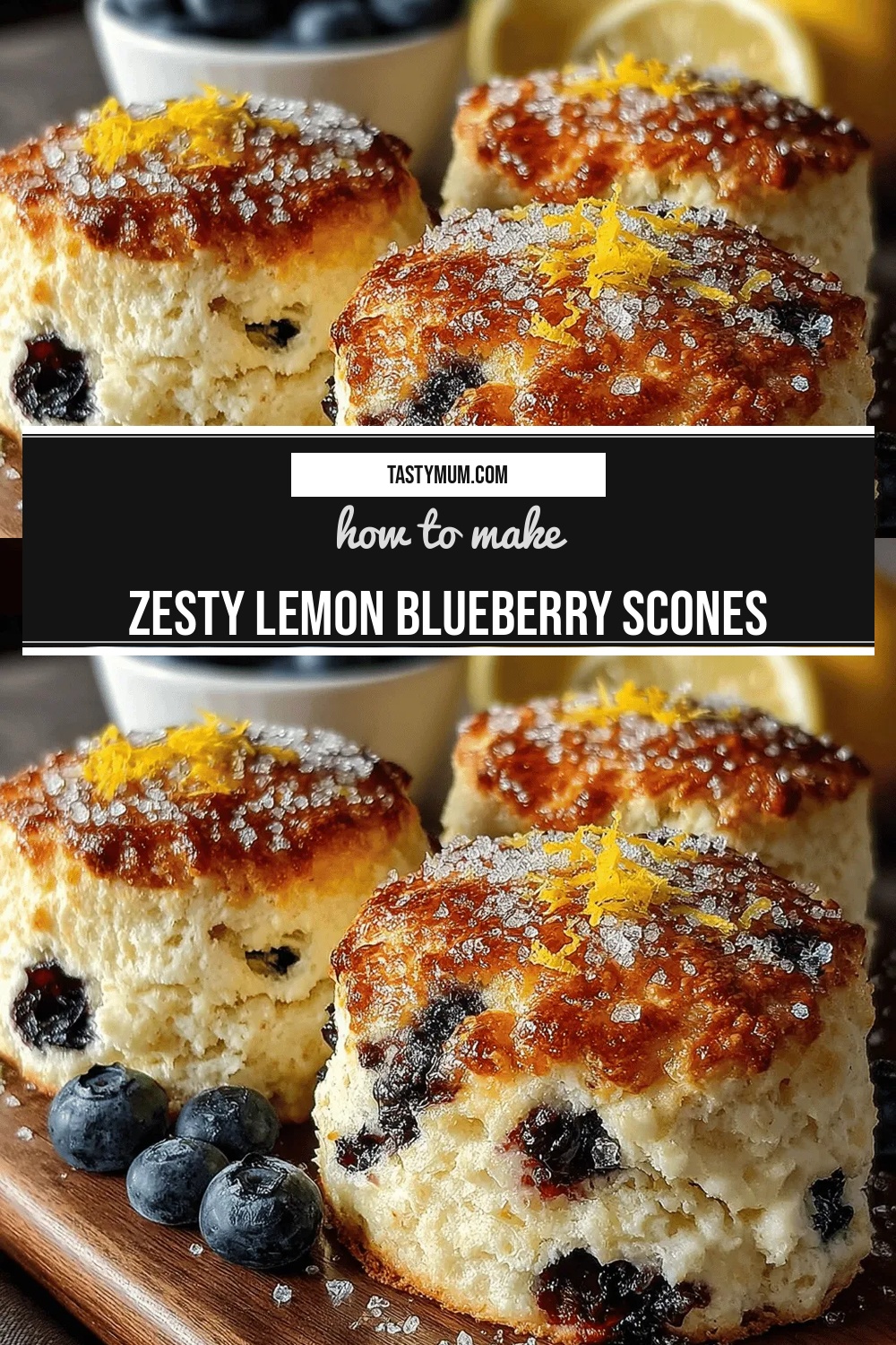 Zesty Lemon Blueberry Scones