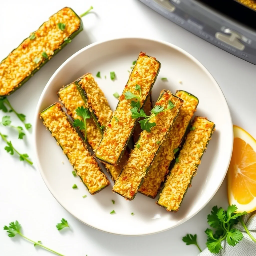 Crunchy Air Fryer Parmesan Zucchini Sticks