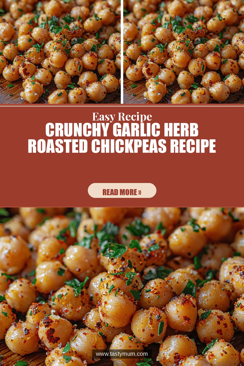 Crunchy Garlic Herb Roasted Chickpeas Recipe