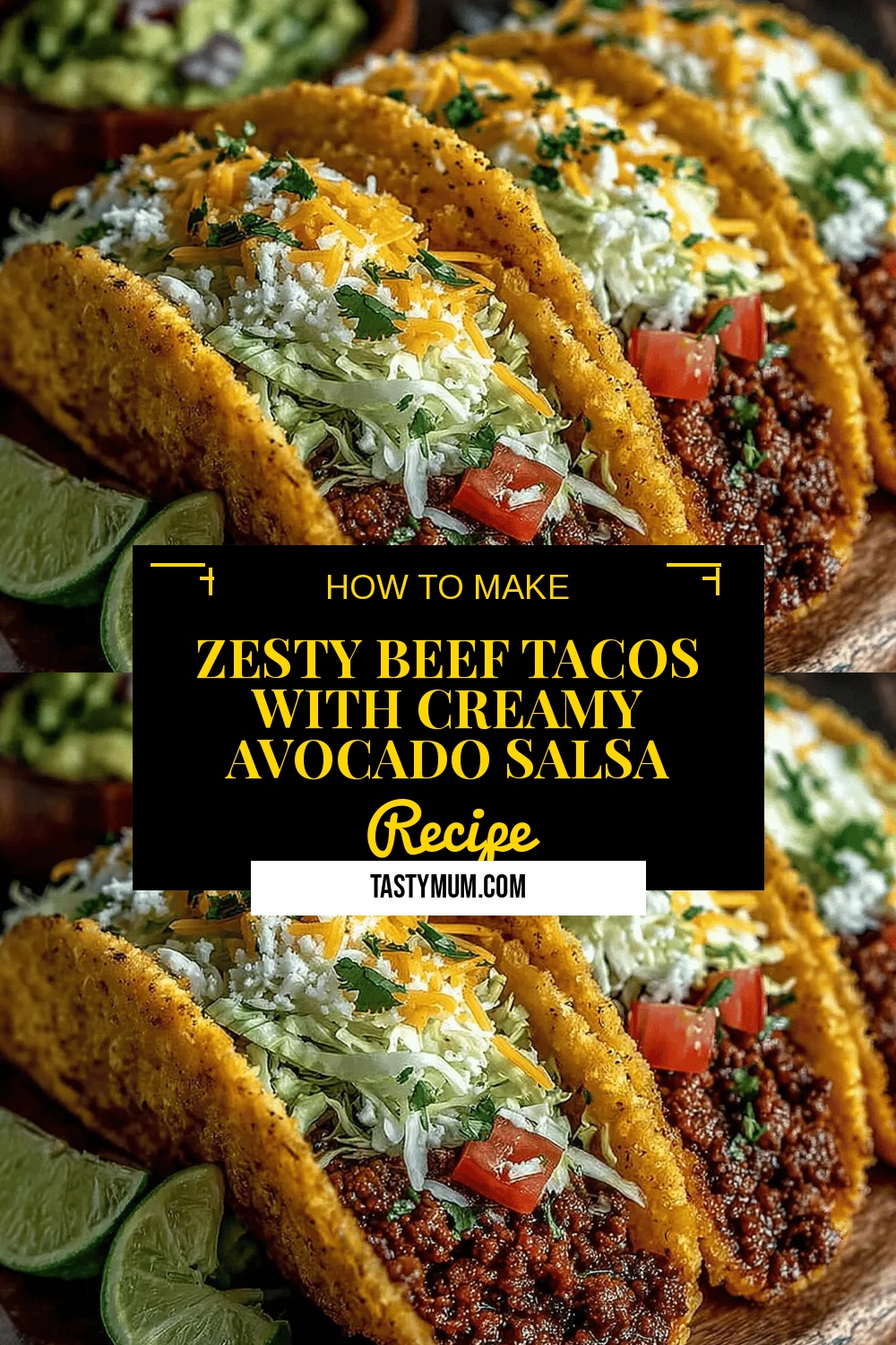 Zesty Beef Tacos with Creamy Avocado Salsa