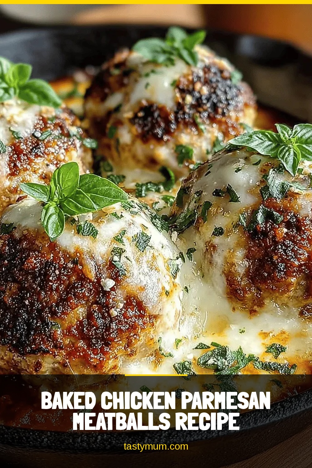 Baked Chicken Parmesan Meatballs Recipe