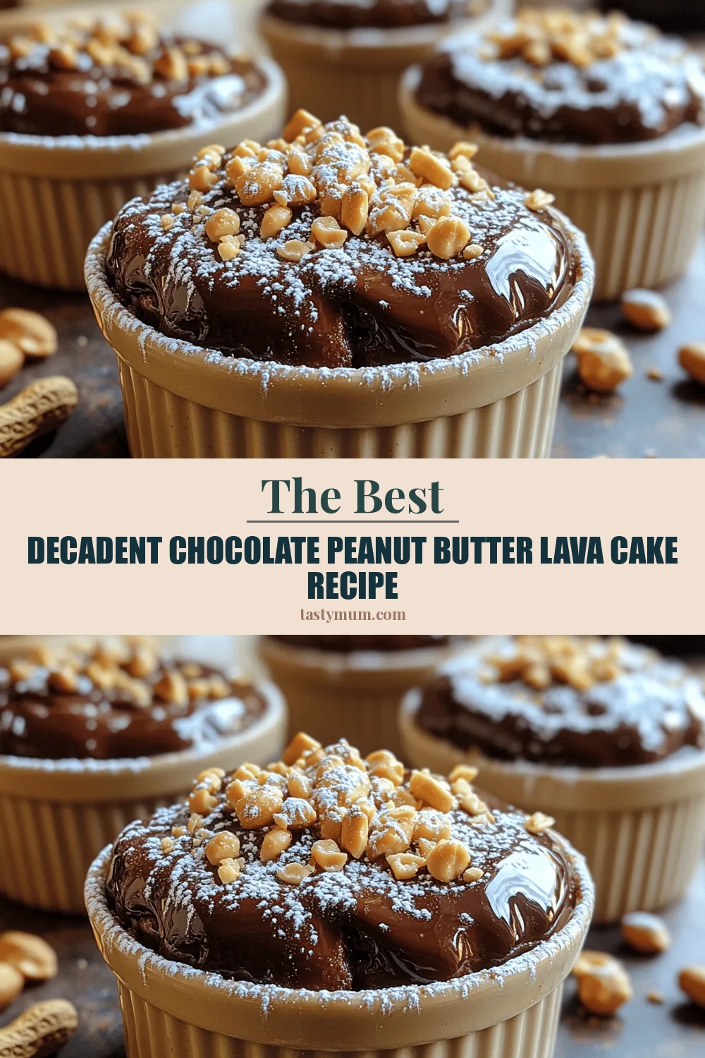 Decadent Chocolate Peanut Butter Lava Cake Recipe