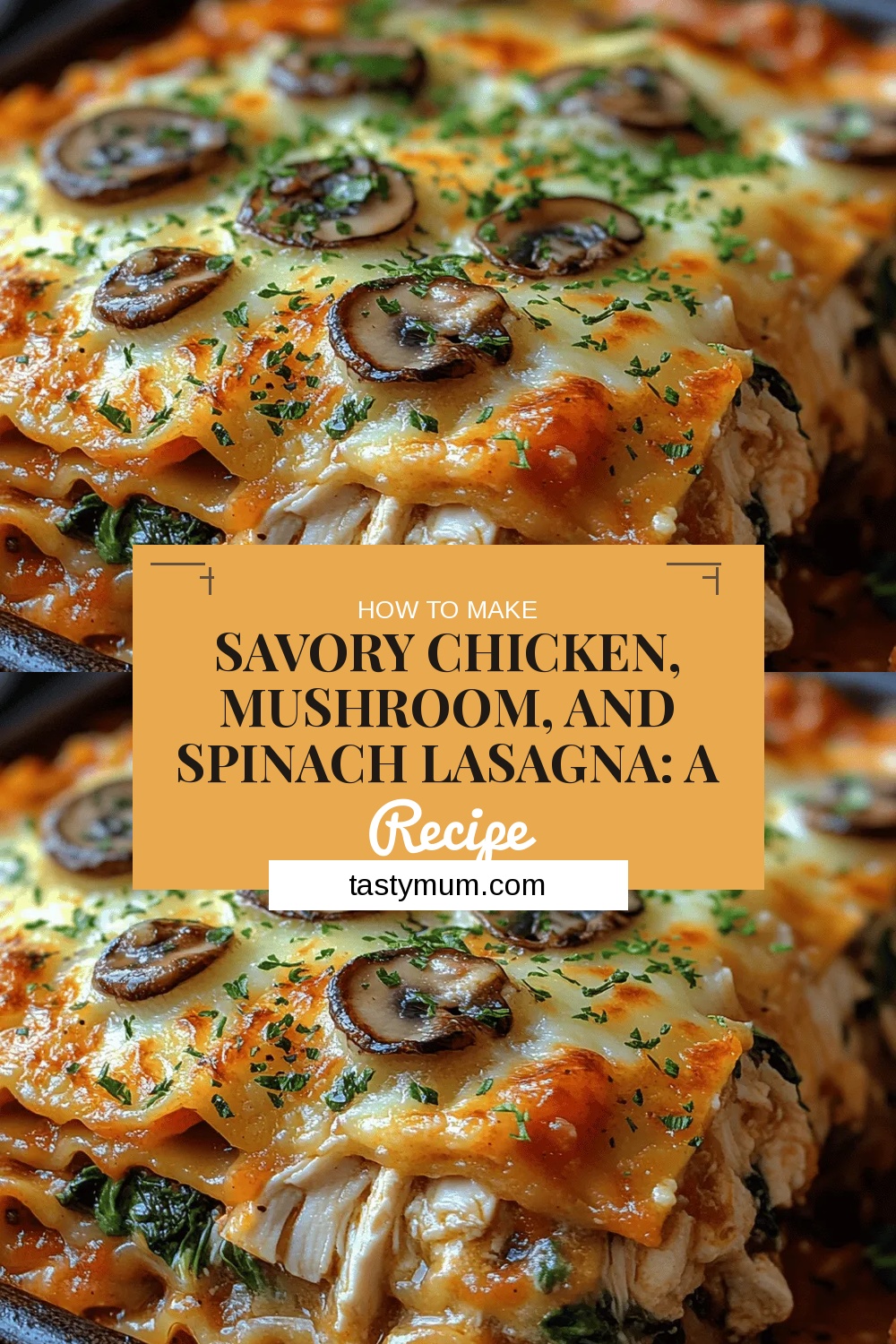Savory Chicken, Mushroom, and Spinach Lasagna: A Comforting Culinary Delight
