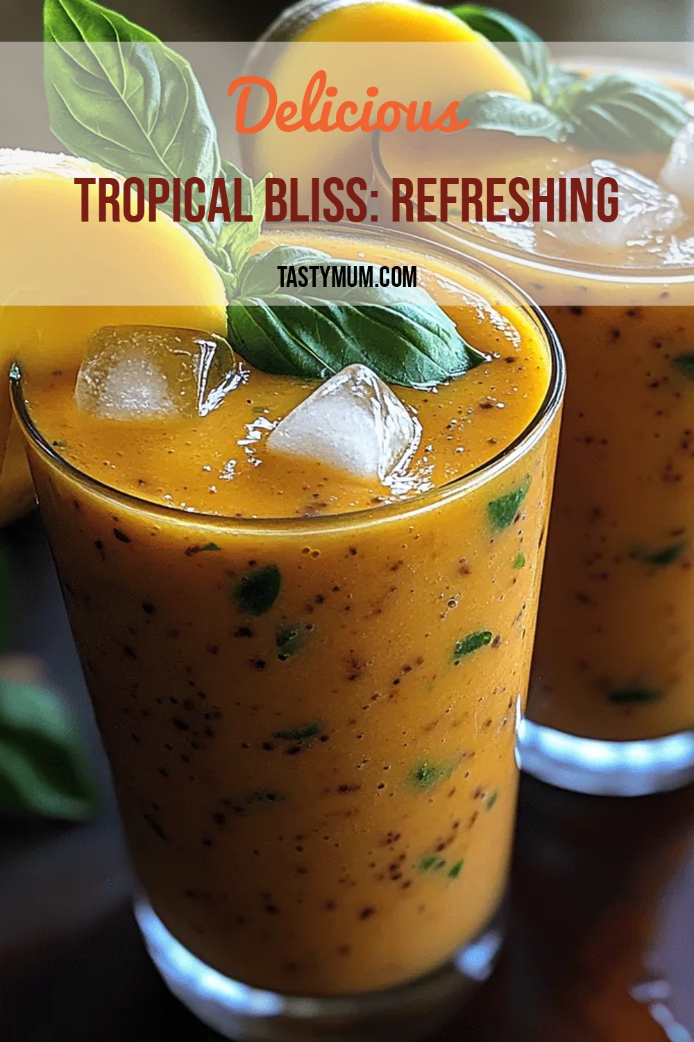 Tropical Bliss: Refreshing Mango Basil Smoothie Recipe