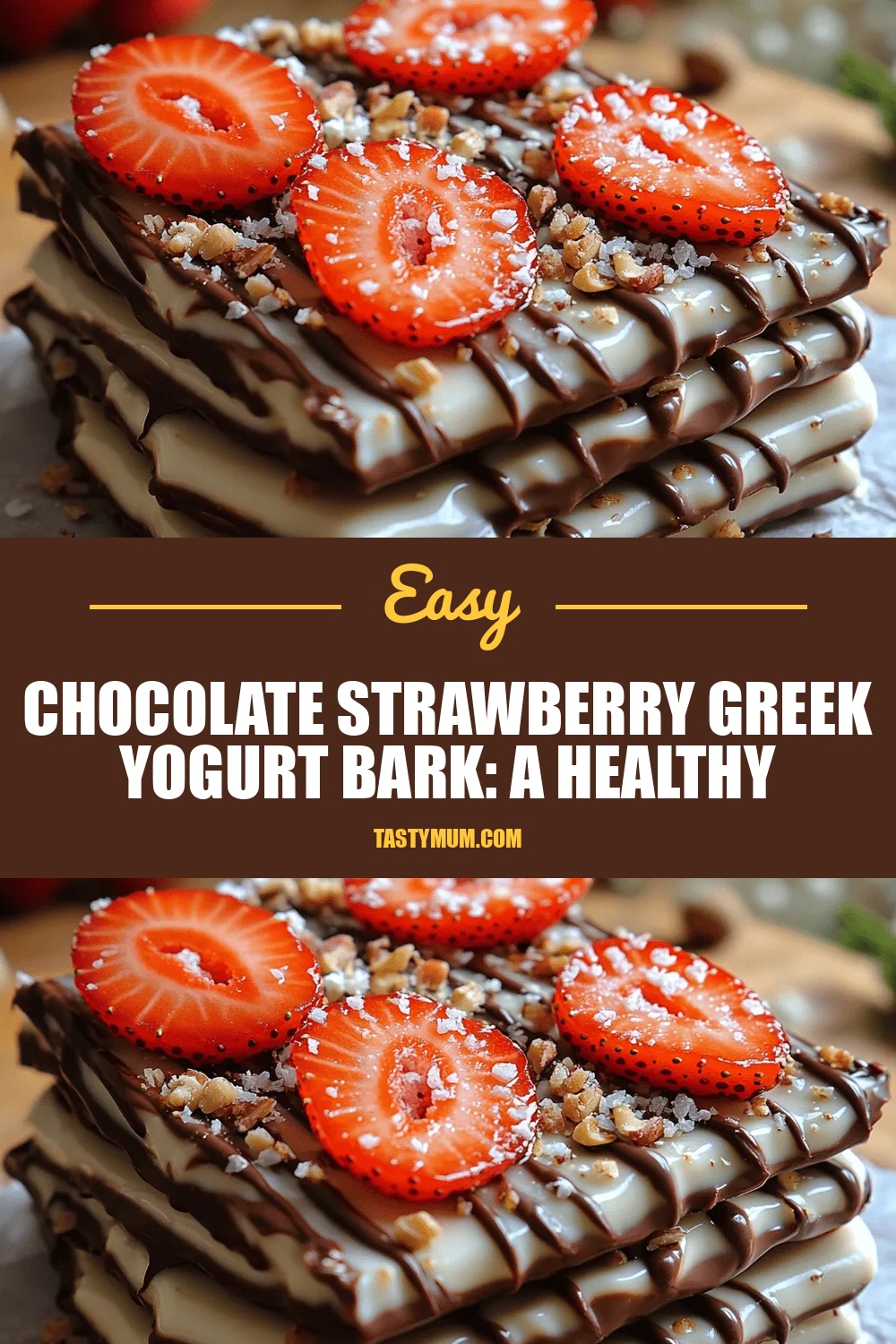 Chocolate Strawberry Greek Yogurt Bark: A Healthy Dessert Option