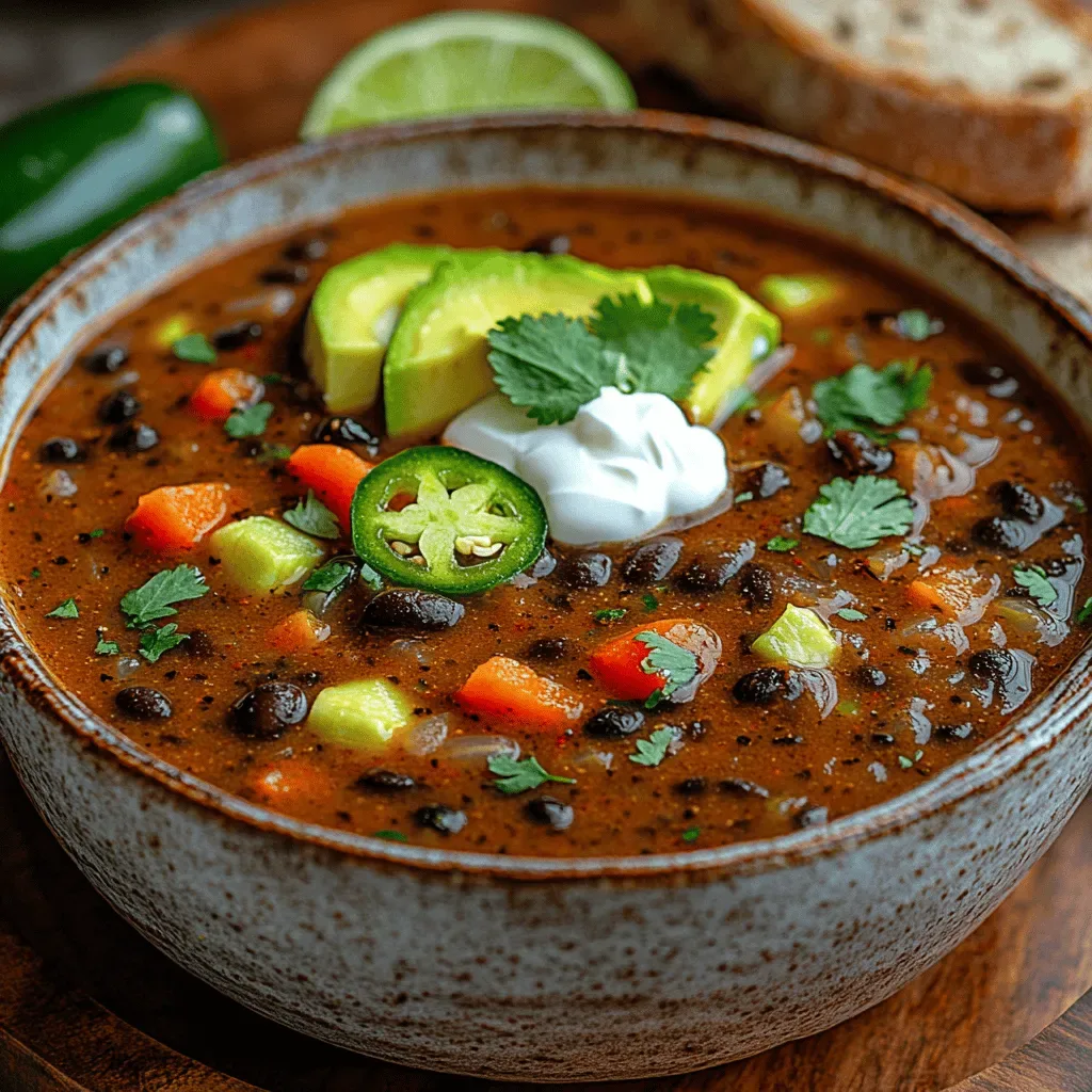 Flame-Kissed Spicy Black Bean Soup: A Flavorful and Healthy Delight