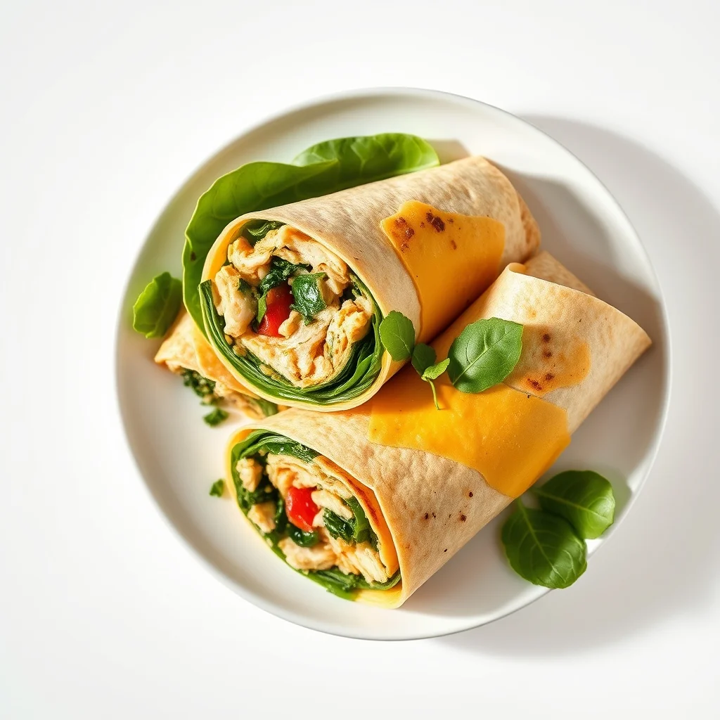Cheesy Spinach & Turkey Wraps