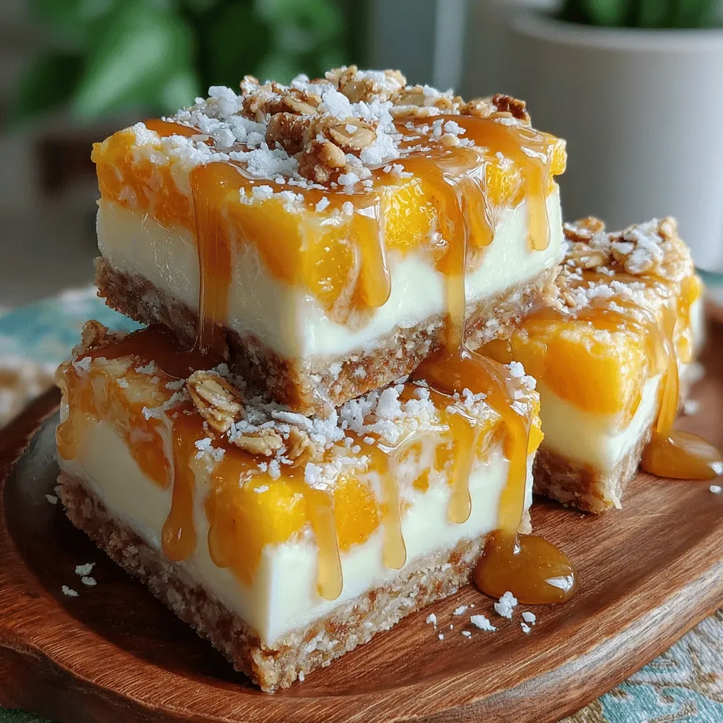 Frosty Peach & Ginger Bliss Squares: A Refreshing Treat
