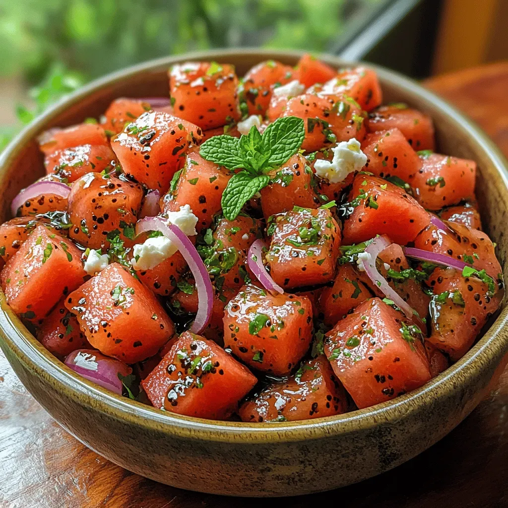 Refreshing Watermelon Feta Fiesta: A Delightful Summer Salad
