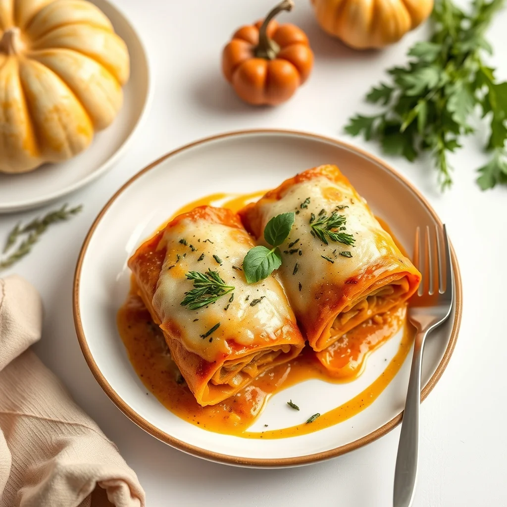 Cozy Pumpkin & Sage Lasagna Rolls