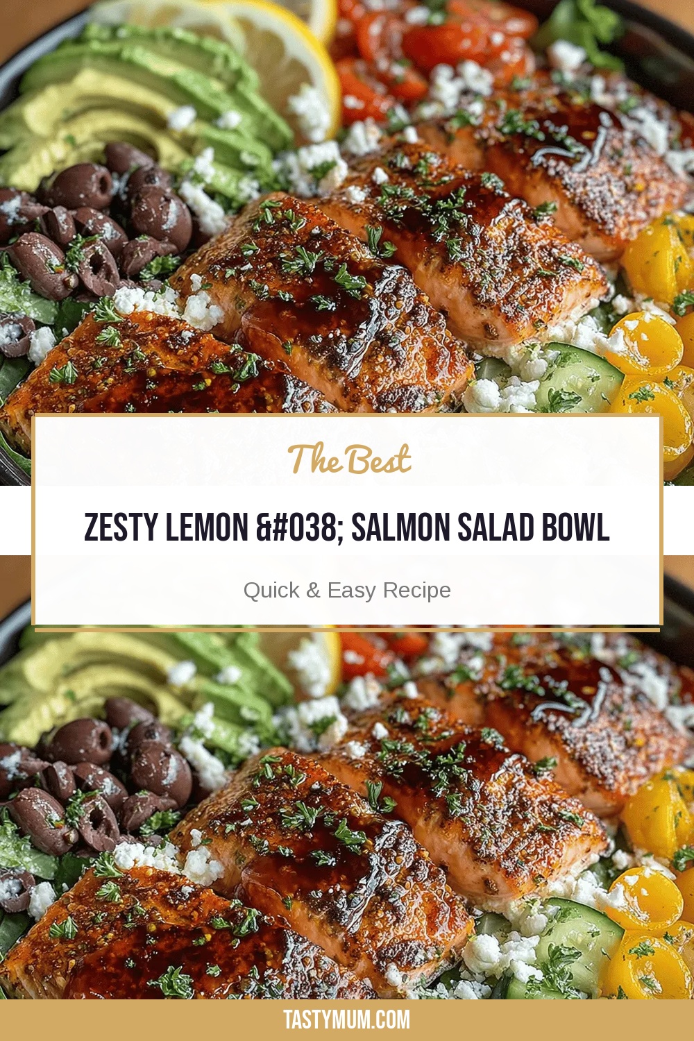 Zesty Lemon & Salmon Salad Bowl