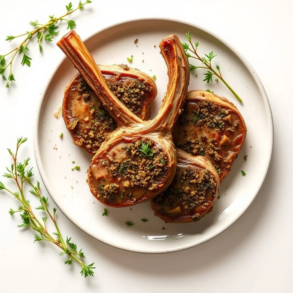 Savory Air Fryer Herb Crusted Lamb Chops