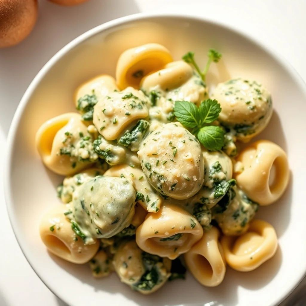 Cheesy Spinach Tortellini Delight: A Creamy, Comforting Recipe
