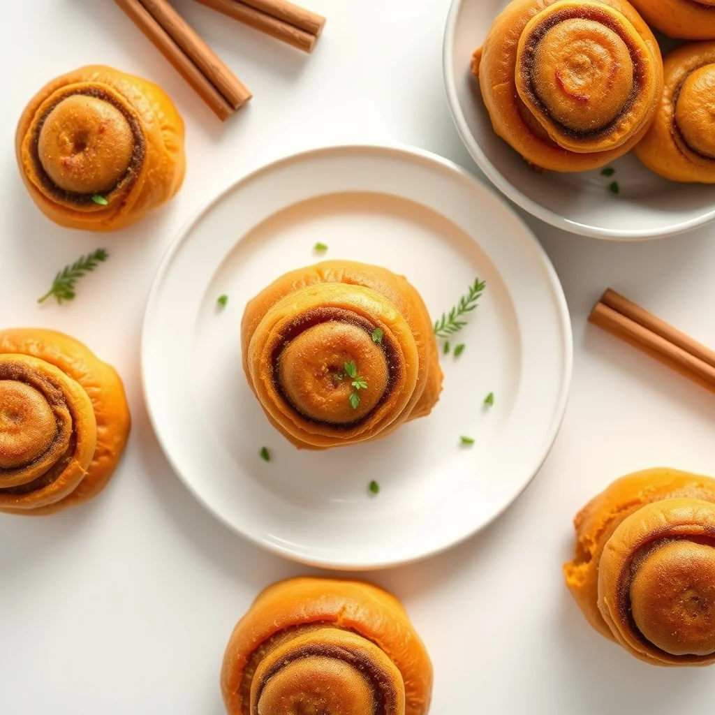 Fluffy Cinnamon Sweet Potato Rolls