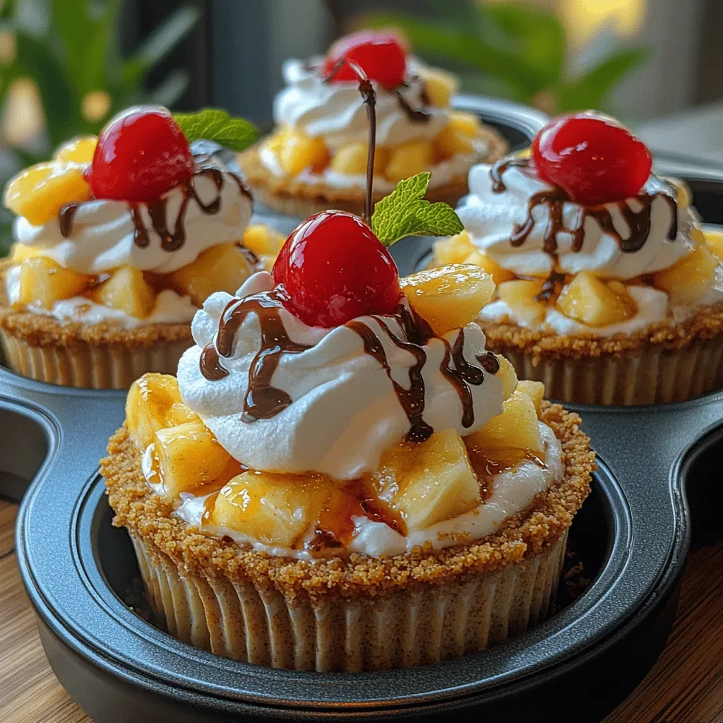Delight in Mini Banana Split Cheesecakes: A Creamy Twist on a Classic Dessert