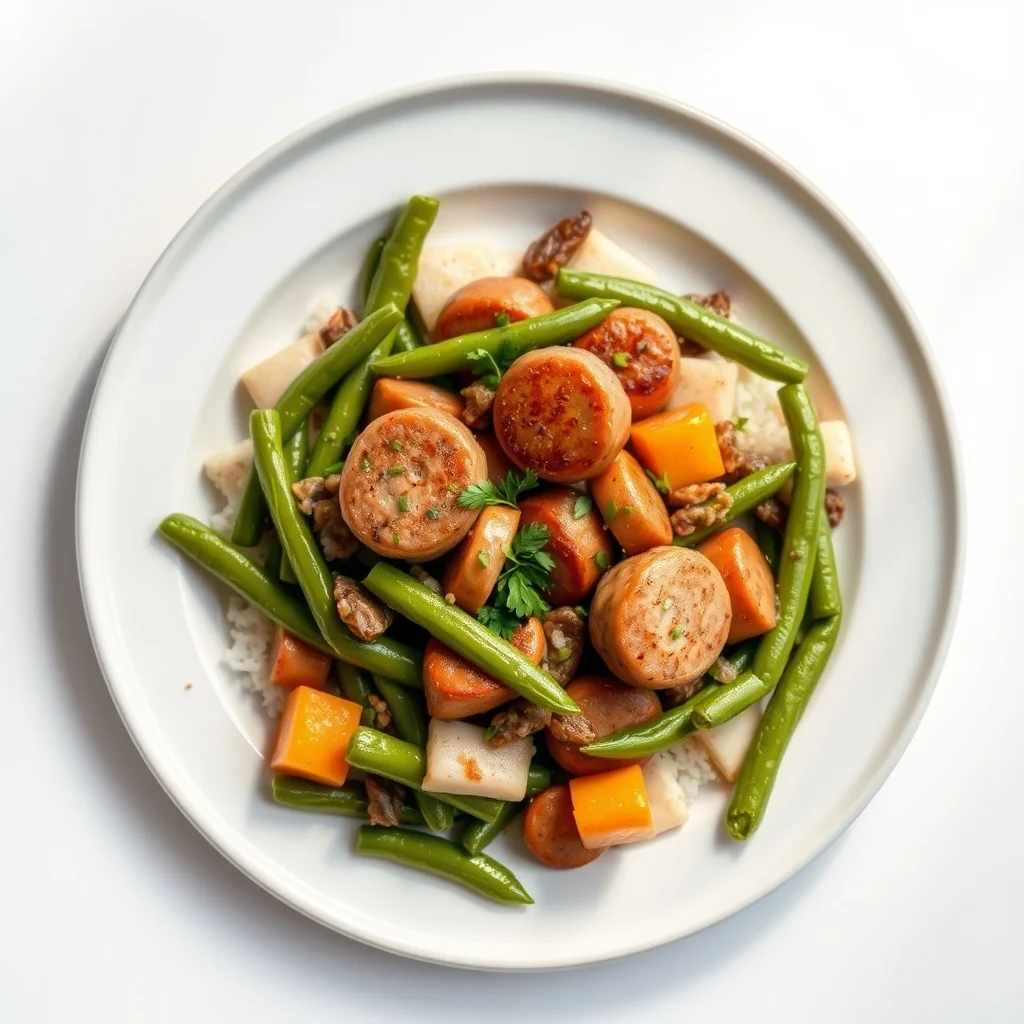 Savory Skillet Sausage & Green Bean Medley