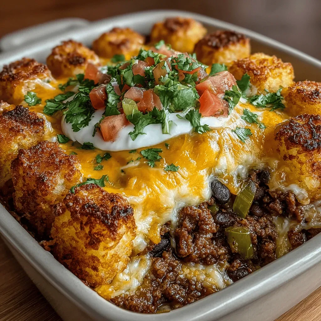 Hatch Chili Tater Tot Casserole