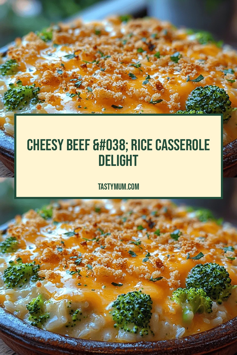 Cheesy Beef & Rice Casserole Delight